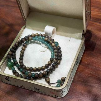 Sandalwood & Amazonite Beaded Bracelet
